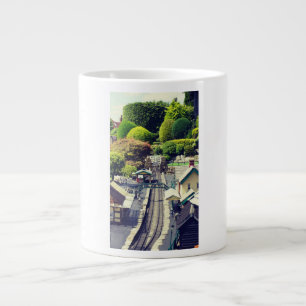 Vintage Railway Station photographic print Large Coffee Mug