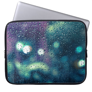 Vintage Rain Drops Window Effect Laptop Sleeve