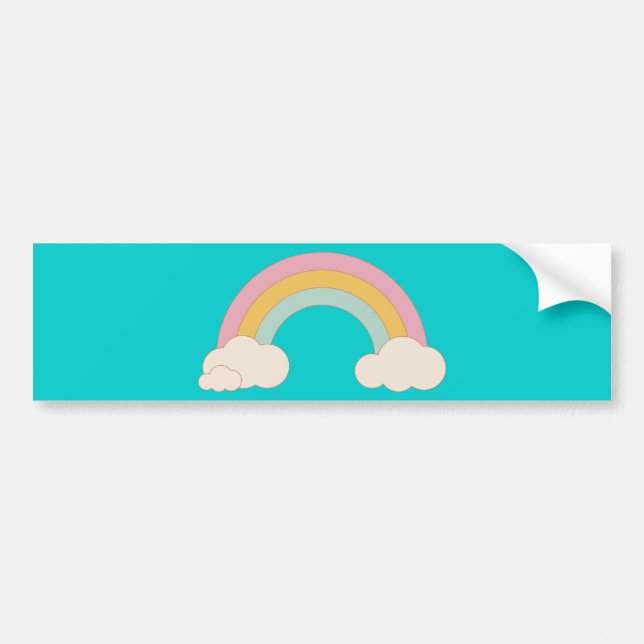 Vintage Rainbow Bumper Sticker (Front)