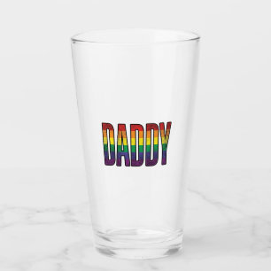 Vintage Rainbow Daddy Pride Typography T-Shirt_1 Glass