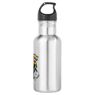 Vintage Rainbow Heart Baseball Pride Shirt Design_ 532 Ml Water Bottle
