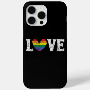 Vintage Rainbow Love Proud Family Matching Gay Les iPhone 15 Pro Max Case