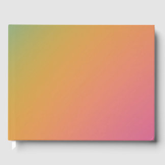 Vintage Rainbow Ombre Gradient Blur Abstract Desig Guest Book