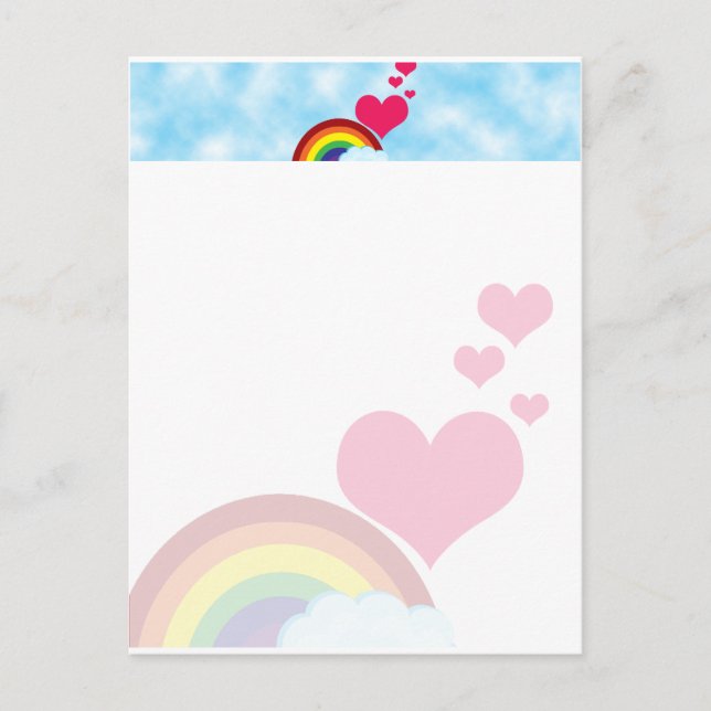 Vintage Rainbow Postcard (Front)
