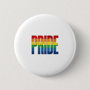 Vintage Rainbow Pride Typography Shirt Design_1 2 Inch Round Button