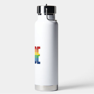 Vintage Rainbow Pride Typography Shirt Design_1 Water Bottle