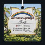 Vintage Rainbow Springs Florida Map Metal Ornament<br><div class="desc">Florida's Rainbow Springs attraction map repurposed on an ornament. This was a vintage postcard so there may be some signs of wear showing on the image.</div>