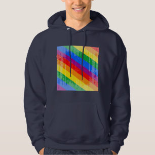 Vintage Rainbow Stripes Hoodie