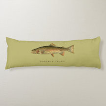Vintage Rainbow Trout Body Pillow