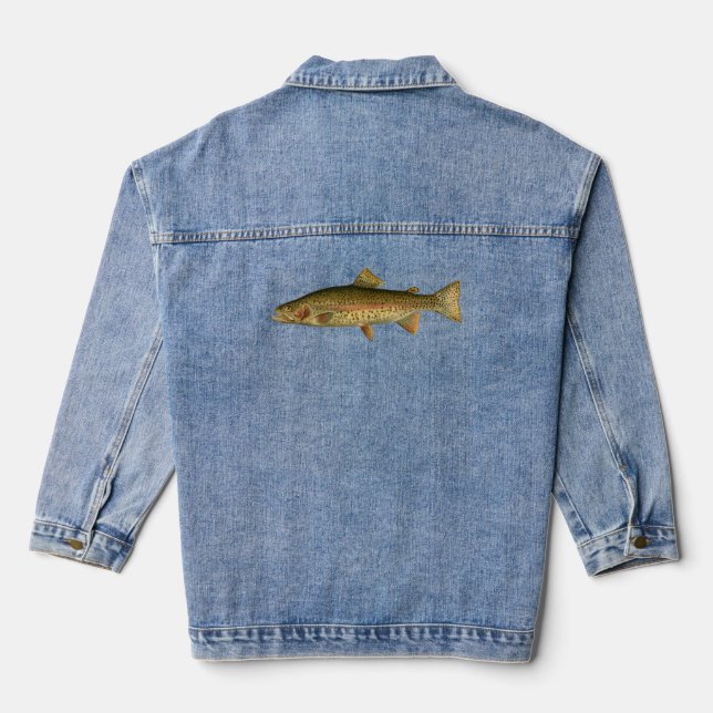 Vintage Rainbow Trout Denim Jacket (Back)