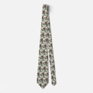 Vintage Rainbow Trout Fisherman Fishing for Fish Tie