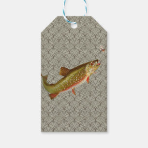Vintage Rainbow Trout Fly Fishing Gift Tags