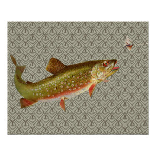 Vintage Rainbow Trout Fly Fishing Poster