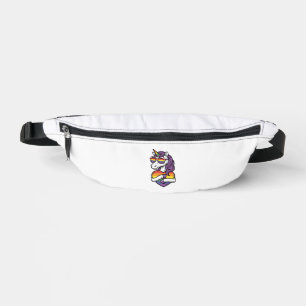 Vintage Rainbow Unicorn Heart Pride Shirt Design_1 Fanny Pack
