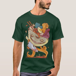 Vintage Ramen Bowl Monster Kaiju Japanese Noodle C T-Shirt