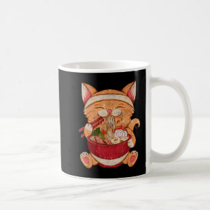 Vintage Ramen Cat Japanese Food Kawaii Anime Girls Coffee Mug