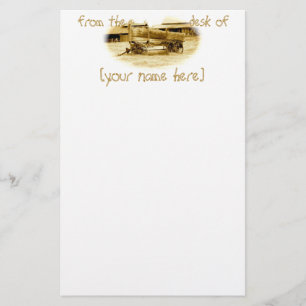 Vintage Ranch Wagon customizable stationery