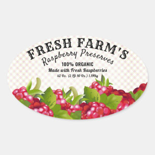 Vintage Raspberry Fruit Canning Jam Label