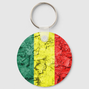 Vintage rasta flag keychain