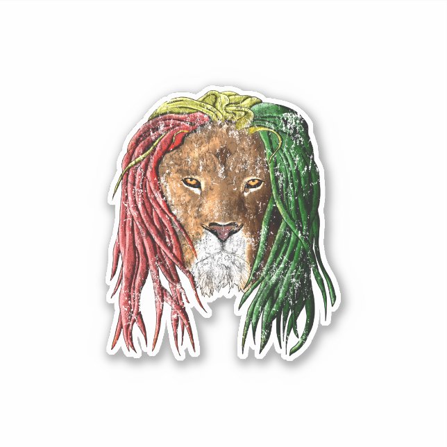 Vintage Rasta Reggae Lion (Front)