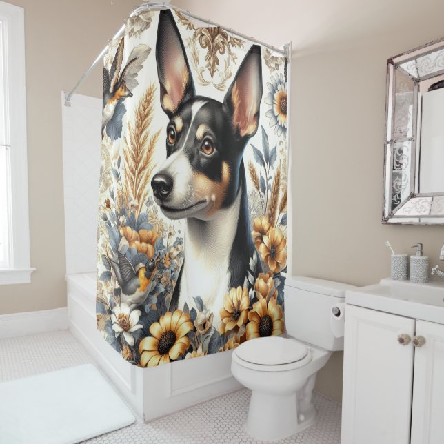 Vintage Rat Terrier Illustration (In Situ)