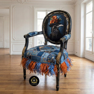 Vintage Raven Crow Bird Floral Decoupage  Tissue Paper