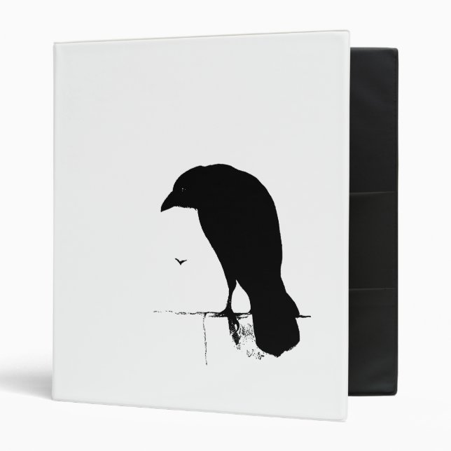 Vintage Raven - Customized Goth Crows Ravens Binder (Front/Inside)
