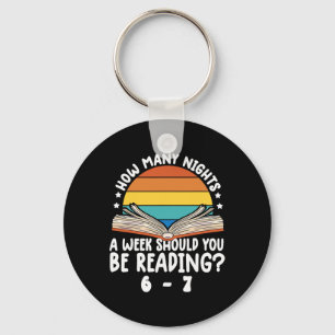 Vintage Reading 67 Meme English Teacher Funny 67 B Keychain