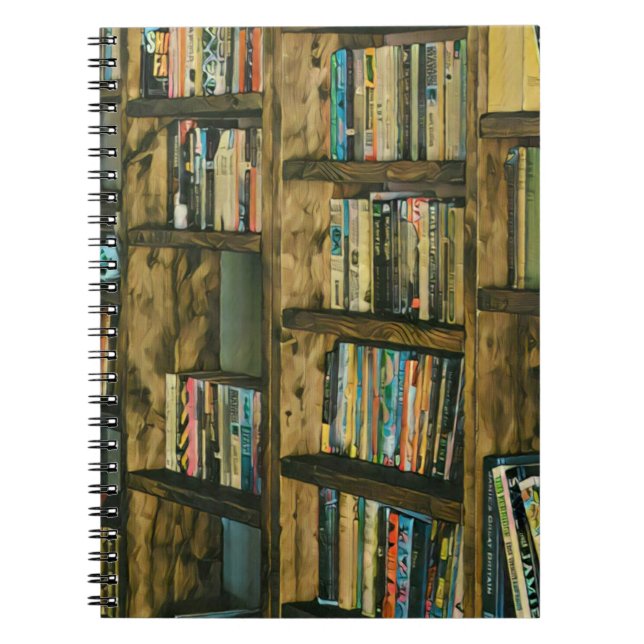 Vintage reading artwork notebook (Front)