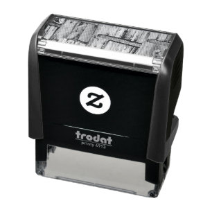 Vintage reading artwork self-inking stamp