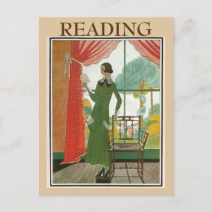 Vintage Reading,  change text Postcard