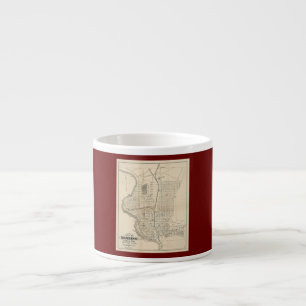 Vintage Reading PA Map 1877  Espresso Cup