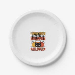 Vintage Ready For Halloween Candy Bucket Shirt Des Paper Plate