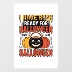 Vintage Ready For Halloween Candy Bucket Shirt Des Window Cling