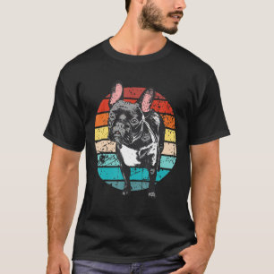 Vintage Realistic French Bulldog Frenchie Dog Bree T-Shirt