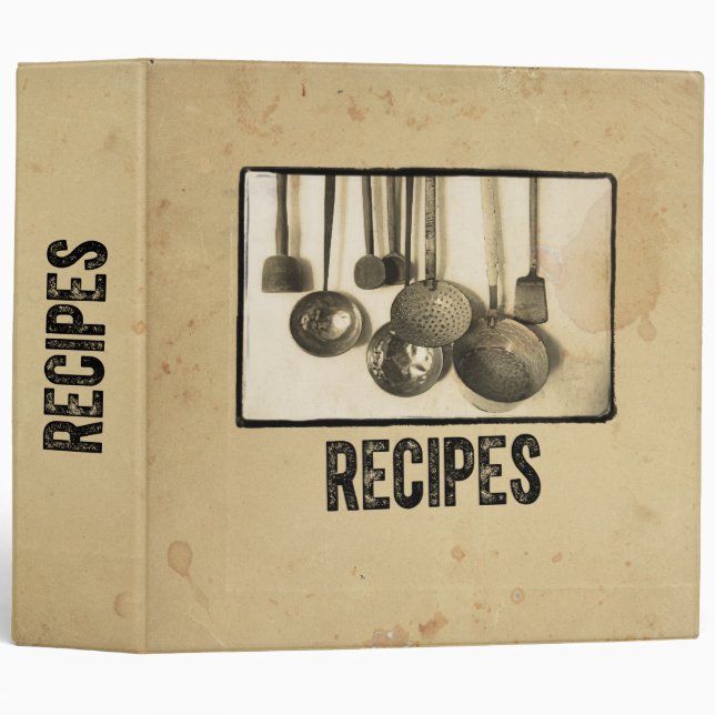 vintage recipe binder (Front/Spine)