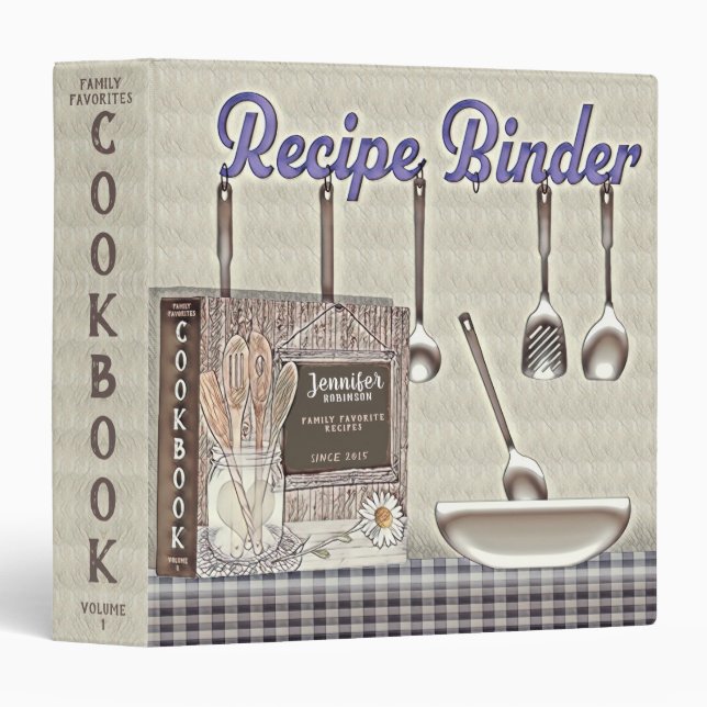 Vintage Recipe Binder (Front/Spine)