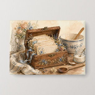 Vintage Recipe Box Cottage Kitchen