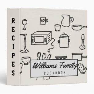 Vintage Recipes Cook Book 3 Ring Binder