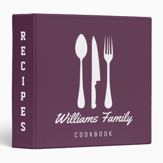 Vintage Recipes Cook Book Binder (Front/Spine)