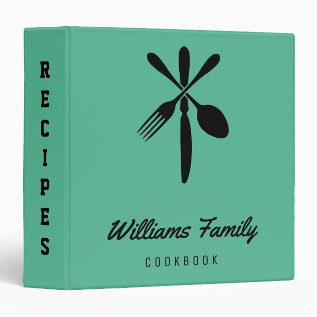 Vintage Recipes Cook Book Binder (Front/Spine)