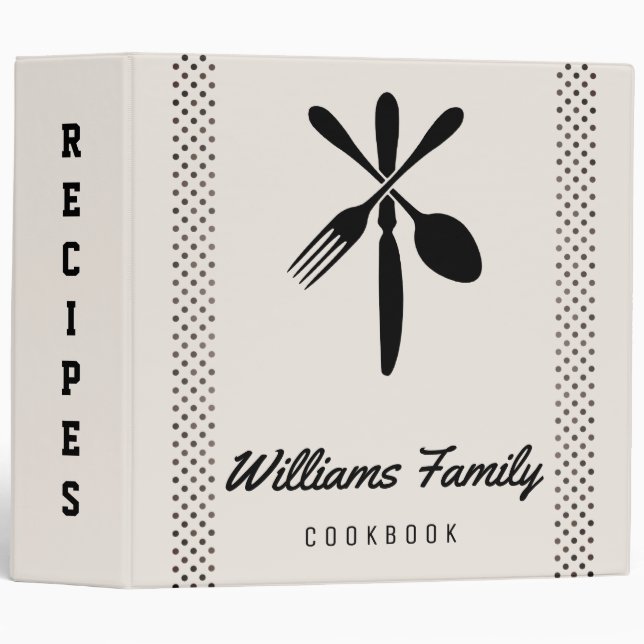 Vintage Recipes Cook Book Binder (Front/Spine)