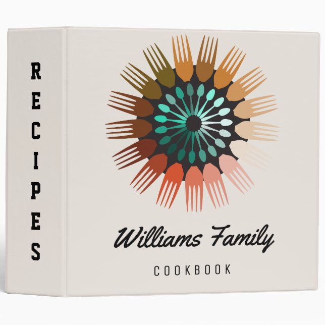 Vintage Recipes Cook Book Binder (Front/Spine)