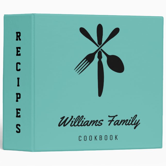 Vintage Recipes Cook Book Binder (Front/Spine)