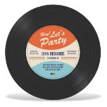 Vintage Record Birthday Invite<br><div class="desc">Vintage inspired record vector design that can be customized with your text.</div>