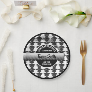 Vintage Record Classic Graduation Party Paper Plate