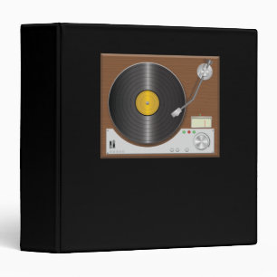 vintage record player binder