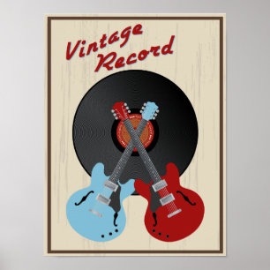Vintage record poster