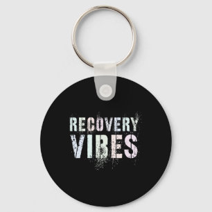 Vintage Recovery Vibes Sober Clean Aa Na Family Su Keychain