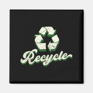 Vintage recycle recycling earth day men women kid magnet